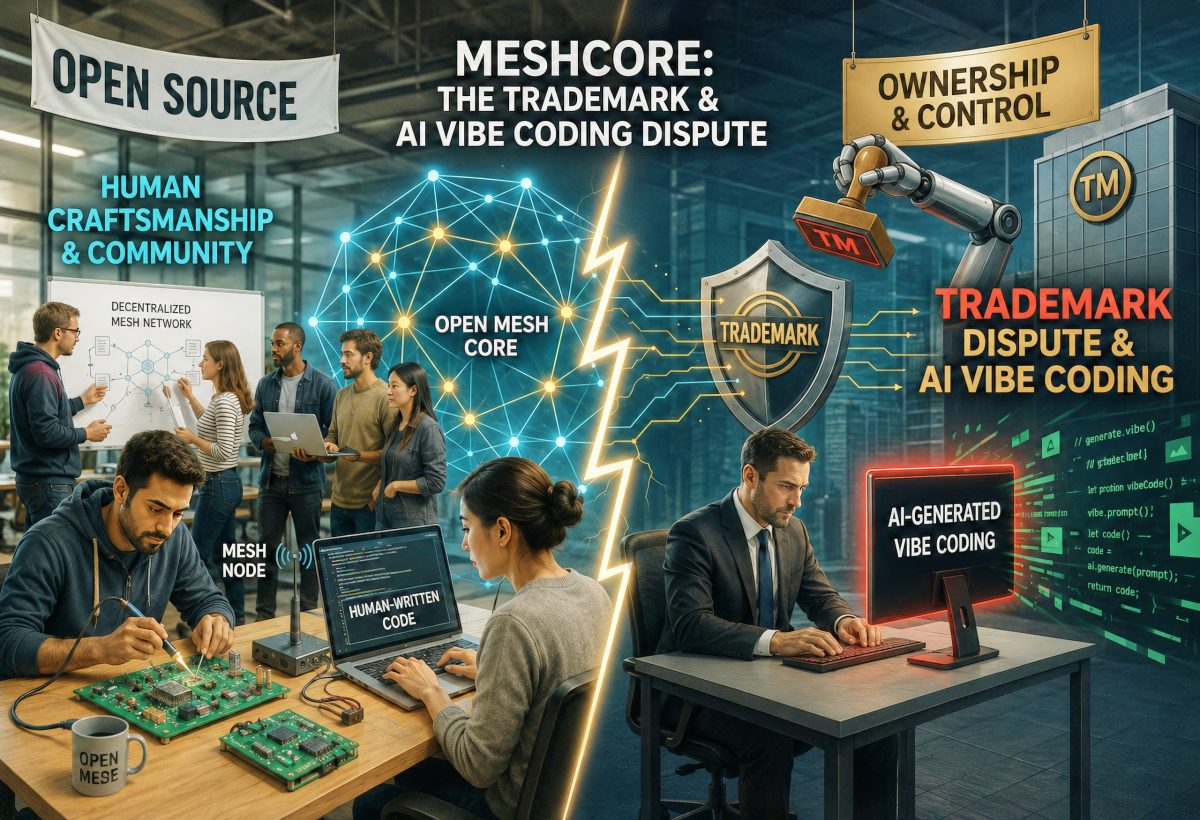 MeshCore trademark and vibe coding dispute